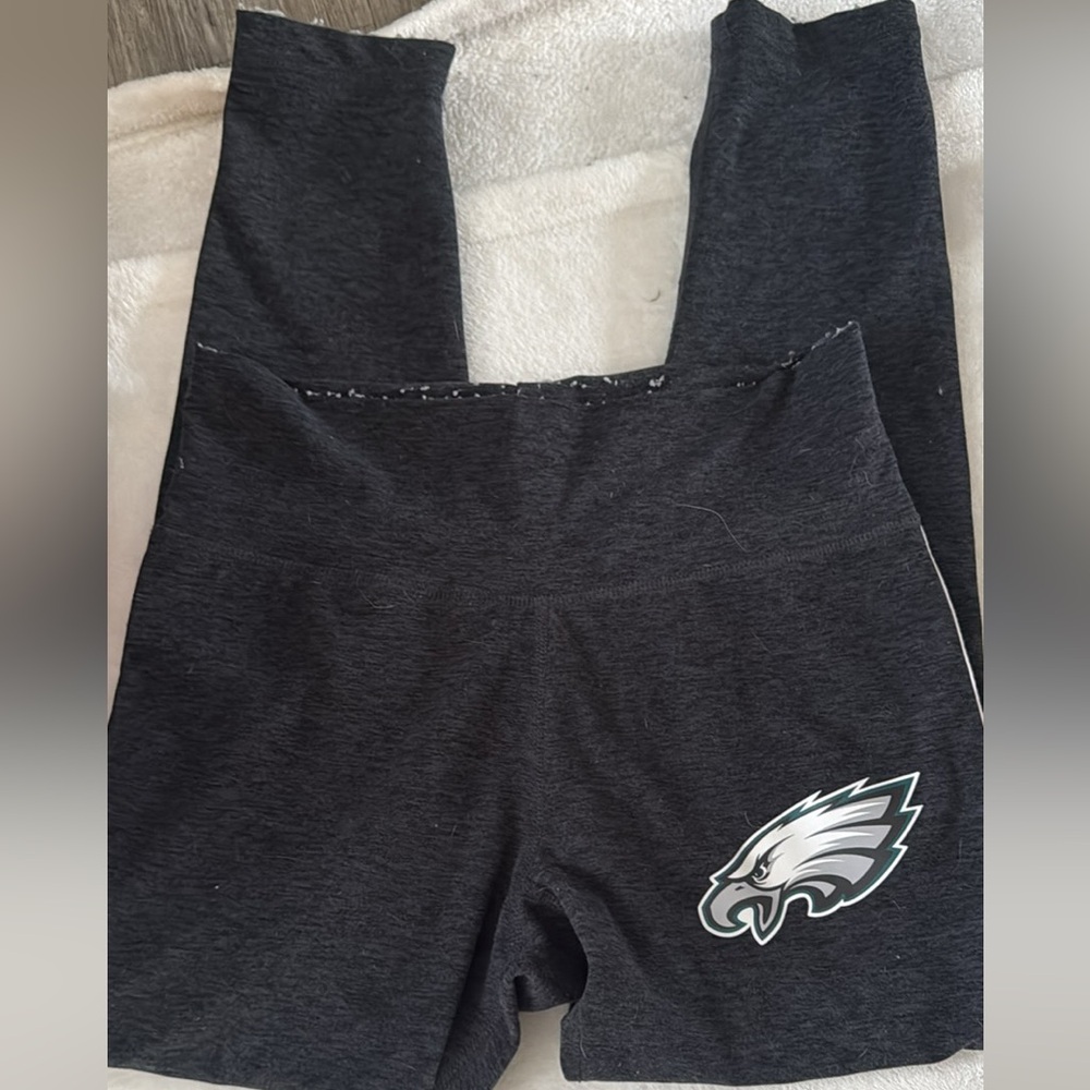 Gray Leggings with white side stripe with Eagle Logo